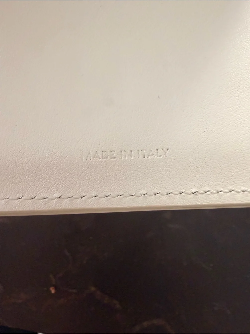 Celine Cream Textured Leather Snap Wallet